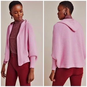 Anthropologie Akemi + Kin Georgina Pink/Dusty Rose Hooded Cardigan Size OSFM XL